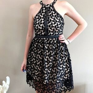 NWT Forever 21 Black and Nude halter dress